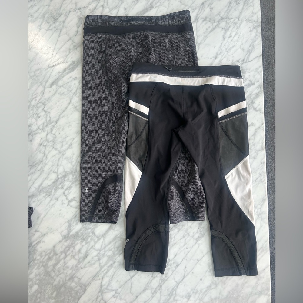 Lululemon Black and Gray Leggings Set of 2 -
Size 10
